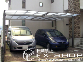 のカーポート エックスルーフ ワイド 積雪〜20cm対応 施工例