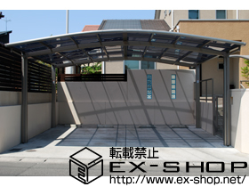 のカーポート カーブポートシグマIII ワイド 積雪〜20cm対応 施工例