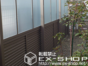 のフェンス・柵 プリレオR5型フェンス アルミ多段柱 施工例