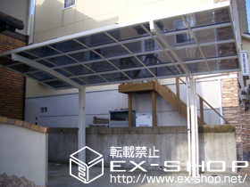 のカーポート カーブポートシグマIII　積雪〜20cm対応＋着脱式サポート　ロング柱23用×2＋屋根材ホルダー　57タイプ用×2 施工例