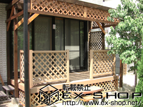 のウッドデッキ リウッドデッキ200＋リウッドデッキフェンス2型 施工例