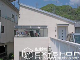 のバルコニー・ベランダ屋根 ライザーテラスＩＩ Ｒ型 屋根タイプ 積雪〜20cm対応 施工例