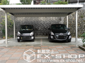 のカーポート ジーポートneo Aタイプ 2台用 積雪〜100cm対応 施工例