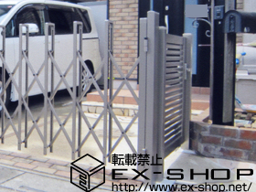 の門扉 プリレオ R3型 片開き 柱使用 施工例