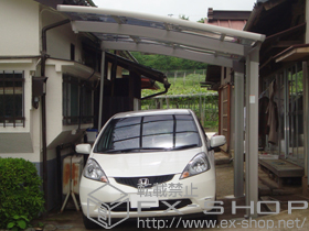 のカーポート カーブポートシグマIII 積雪〜20cm対応＋着脱式サポート柱×2本 施工例