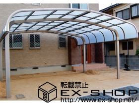 のカーポート テールポートシグマIII ワイド 積雪〜20cm対応+屋根材ホルダー 50タイプ用 ×2本 施工例