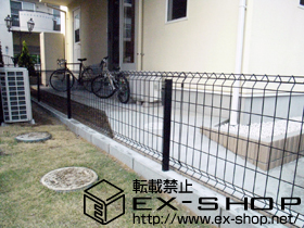 のフェンス・柵 イーネットフェンス1F型 自由柱タイプ 施工例