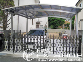 のカーポート カーブポートシグマIII ワイド 積雪〜20cm対応＋収納式物干し 標準 2本入り 施工例