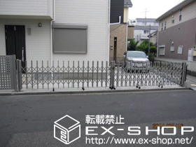 のカーゲート レイオス1型 ノンレール 両開き 施工例