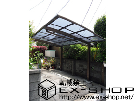 のカーポート カーブポートシグマIII 積雪〜20cm対応＋収納式サポート×2本 施工例