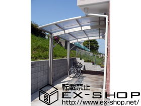 のカーポート レイナポート　積雪〜20cm対応＋収納式物干しセット2型＜2本入り＞ 施工例