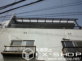 のバルコニー・ベランダ屋根 ライザーテラスII R型 屋根タイプ 連棟 積雪〜20cm対応 施工例