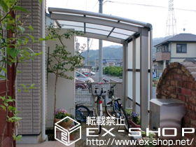 のサイクルポート・駐輪場 カーブパークシグマIII パネル1面囲い　積雪〜20cm対応 施工例