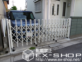 のカーゲート レイオス1型 ノンレール 片開き 施工例