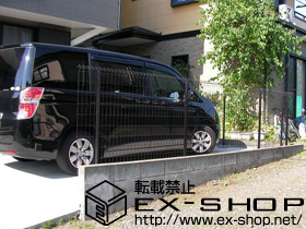 のフェンス・柵 イーネットフェンス1F型 自由柱タイプ 施工例