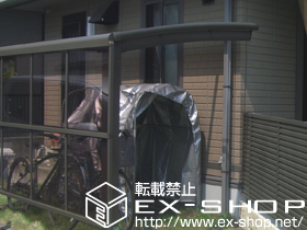 のサイクルポート・駐輪場 カーブパークシグマIII パネル1面囲い 積雪〜30cm対応 施工例