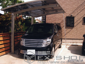 のカーポート プレシオスポート　積雪〜20cm対応＋着脱式補助柱＜1本入り＞×2 施工例