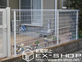 のフェンス・柵 イーネットフェンス1F型 自由柱タイプ 施工例