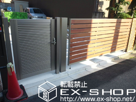 のカーゲート オーバードアS5型 マテリアルカラー 電動式 ＜1モーター仕様＞ 施工例