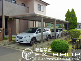 のカーポート テリオスポートII 900 縦連棟2台用 積雪〜30cm対応 施工例