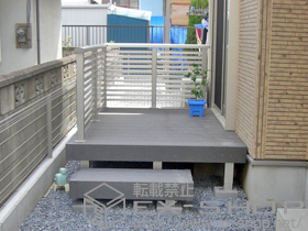 のフェンス・柵 リウッドデッキ200＋シンプルモダンデッキフェンス7型 施工例