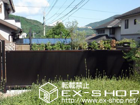 のフェンス・柵 エクスラインフェンス8型 自由柱タイプ 施工例