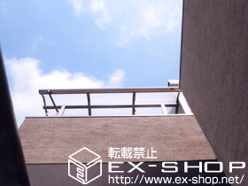 のバルコニー・ベランダ屋根 ライザーテラスII R型 屋根タイプ 単体　積雪〜20cm対応+吊り下げ物干し　標準　2本入 施工例