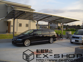 のカーポート カーブポートシグマIII 縦連棟　積雪〜20cm対応 施工例