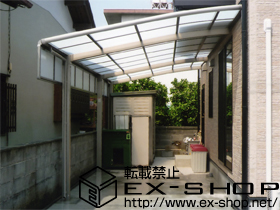 のカーポート ルーフポートシグマIII 延長 積雪〜20cm対応＋サイドパネル 施工例