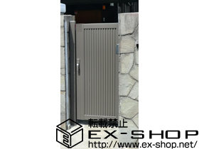 の門扉 シャレオR6型 片開き 柱使用 施工例