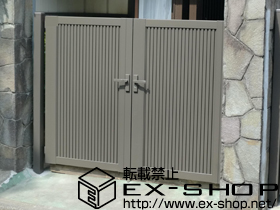 の門扉 シャレオR6型 両開き 柱使用 施工例