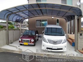 のカーポート テールポートシグマIII ワイド 積雪〜30?対応 施工例