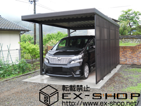 のカーポート ジーポートneo Aタイプ　積雪〜100cm対応　＋　サイドパネル（波板タイプ） 施工例
