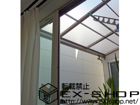 のバルコニー・ベランダ屋根 ライザーテラスII F型 屋根タイプ 単体 積雪〜20cm対応 施工例