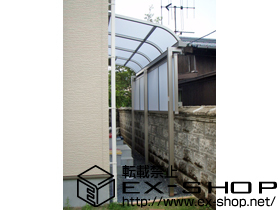 のテラス屋根 ライザーテラスII R型 テラスタイプ 単体 積雪〜20cm対応 施工例