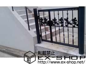 の門扉 ディズニー門扉ミッキーC型 親子両開き 角門柱式 施工例