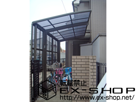 のカーポート カーブポートシグマIII 積雪〜20cm対応＋サイドパネル 2段H800＋H800 50タイプ用＋着脱式サポート柱×2本 施工例