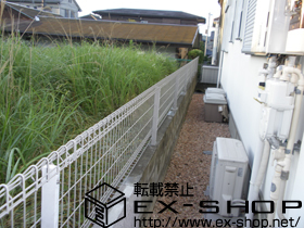 のフェンス・柵 メッシュフェンス G10-R 自由柱タイプ 施工例