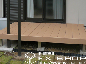 のウッドデッキ リウッドデッキ 200 単体 ＋　ステップ4型Sタイプ（1段） 施工例