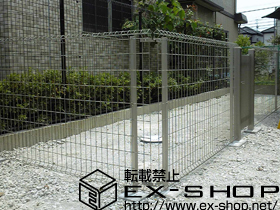 のフェンス・柵 イーネットフェンス1F型 自由柱タイプ 施工例