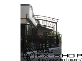 のカーゲート アルシャインPG型R Aタイプ センターレール 片開き 施工例