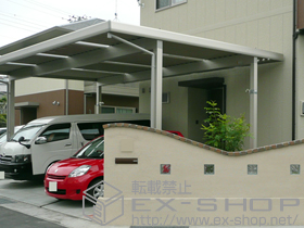 のカーポート レオンポートneo 3台用 積雪〜50?対応＋ポリカーボネート折半３枚入り 施工例