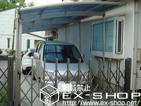 のカーゲート トリップゲート PB型 ノンレール 片開き 施工例