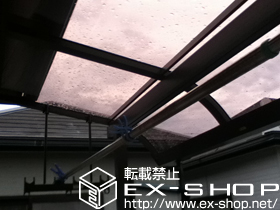 のバルコニー・ベランダ屋根 ライザーテラスII R型 屋根タイプ 単体　積雪〜20cm対応＋吊り下げ物干し　標準　2本入 施工例