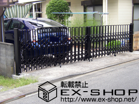 のカーゲート トリップゲート ペットガード型 ノンレール 両開き 施工例