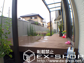 のテラス屋根 ライザーテラスII F型 単体 テラスタイプ 積雪〜20cm対応 施工例