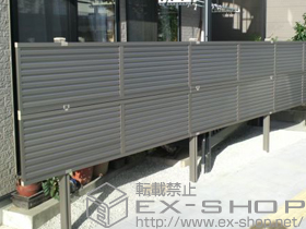 のフェンス・柵 プリレオR9型フェンス 多段柱施工 施工例