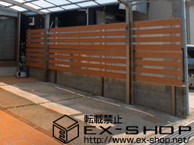 のフェンス・柵 ライフモダンII YP型フェンス 多段柱施工 施工例