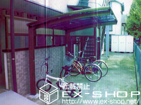 のサイクルポート・駐輪場 カーブポートシグマIII ミニ 積雪〜30?対応 施工例