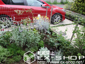 のフェンス・柵 イーネットフェンス1F型 自由柱タイプ 施工例